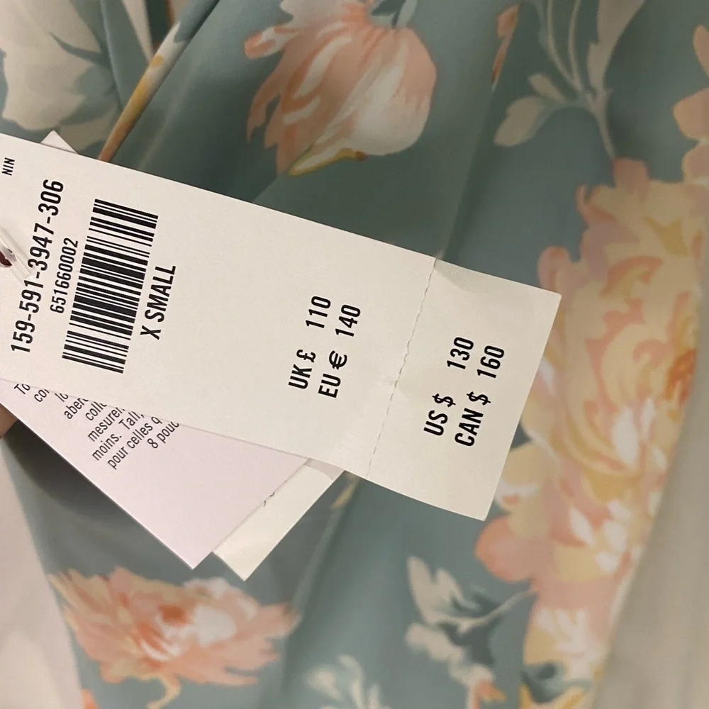 Abercrombie & Fitch Floral Silky dress cowl neck Size XS